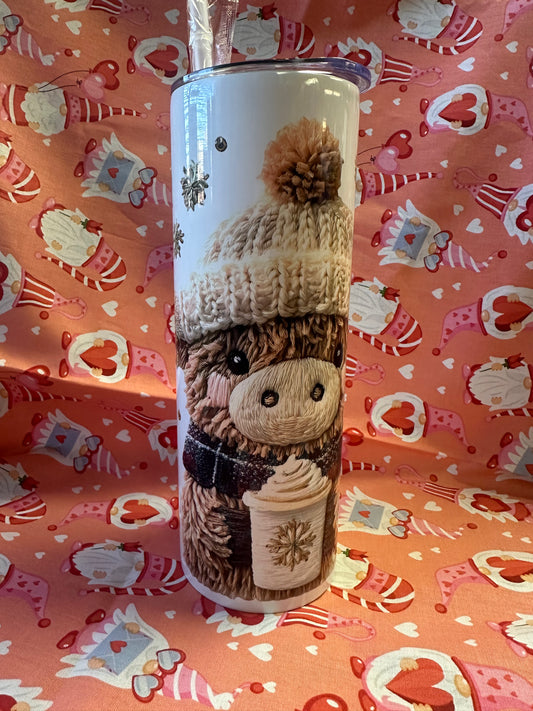 #50 Winter Cow Tumbler
