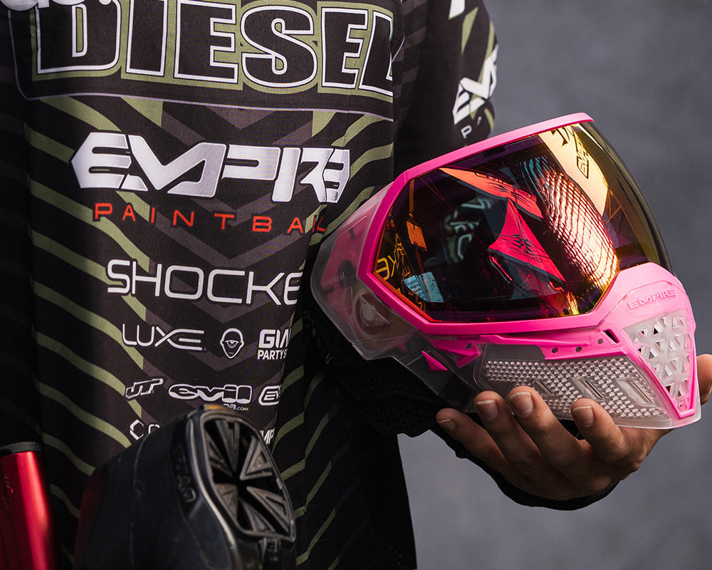 Empire EVS Paintball Mask w/ 1 Lens - Crystal Clear/Pink