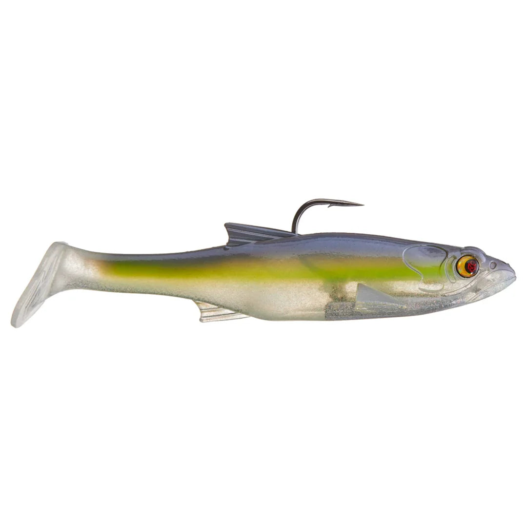dangerous fish hook Mustad Mega Bite Black Nickel Wide Gap Offset Worm Discount Tackle Bass Mafia Dangerous Swimbait Loaded