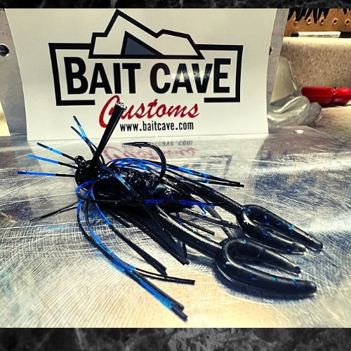 Bait Cave Customs 2.5” Dirks Craw (Black/Blue)