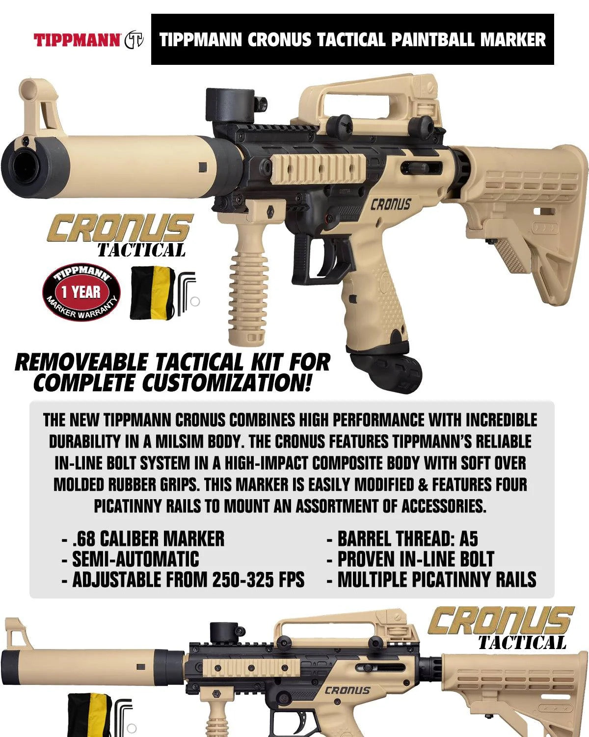 TIPPMANN CRONUS TACTICAL- TAN